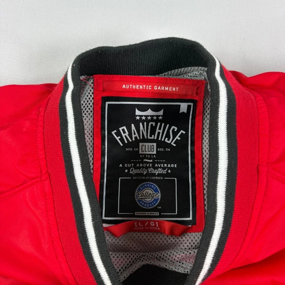Georgia‎ Bulldogs Jacket Mens Large Red Windbreaker Pullover Embroidered NCAA